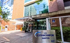 Flat Estancofor Santos na Quadra da Praia com Vista do Mar